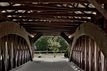 Inside view of a Covered Bridge structure