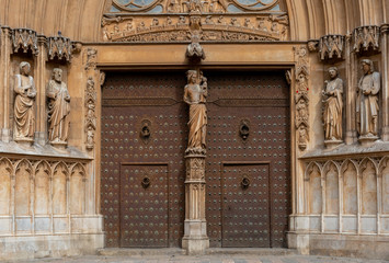 Details of the cathedral of Tarragona, Catalonia, Spain