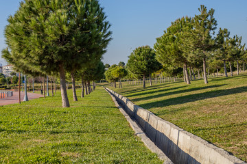 Concrete water channel for parks and gardens