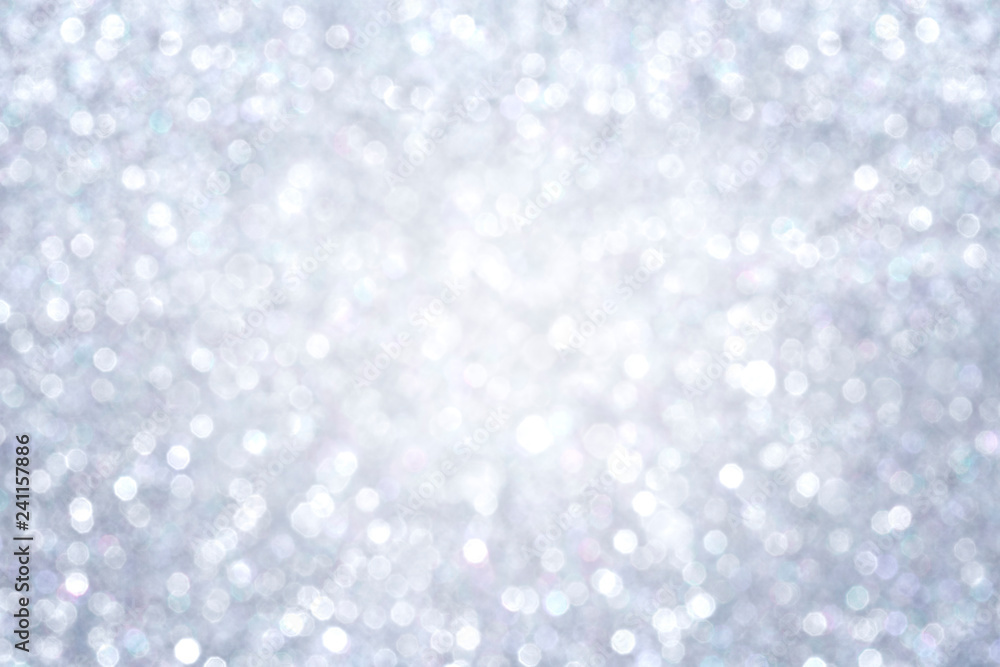 Poster high resolution silver colored blurred bokeh background. abstract full frame shiny glitter backgroun
