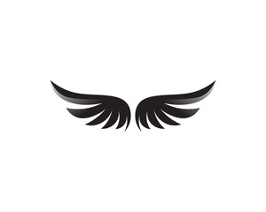 Black wing logo symbol for a professional designer