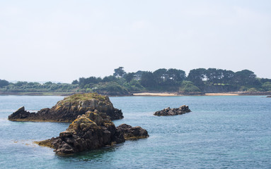 Littoral de l'île de Bréhat Côtes d'Armor Bretagne France