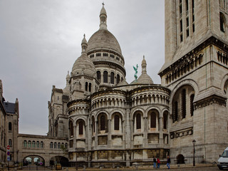 Fototapeta na wymiar Paris, France - September 22, 2018: Sacre Coeur basilica in Montmartre district in Paris
