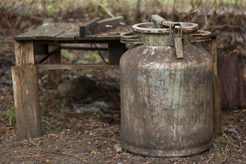 Old milk barrel