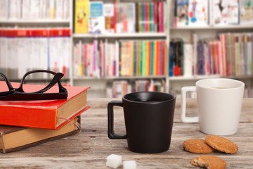 university library desk