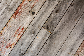 Weathered wood plank floor