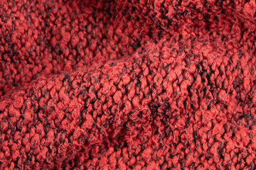 Red knitted texture