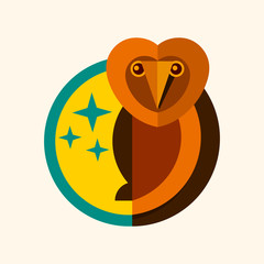 Wild owl logo creative design vector illustration