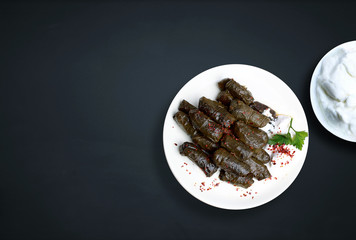 Yaprak sarma, a food flavor in Turkish cuisine. Turkish cuisine, is one of almost every dish in the region