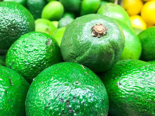 Beautiful green exotic natural sweet tasty ripe soft round big bright bright avocados. Texture, background