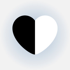 Heart icon, flat style. Vector illustration - Vector