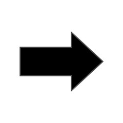 Vector arrow icon, simple design, flat style - Vector