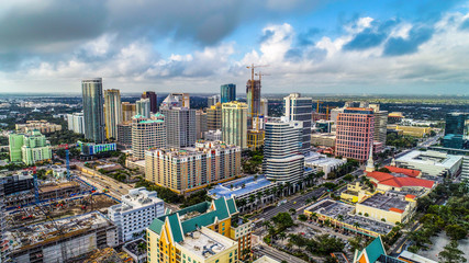 Fototapeta na wymiar Downtown Fort Lauderdale Florida Aerial