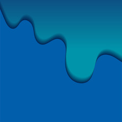 Abstract background with blue waves. Colorful banner with paper cut waves