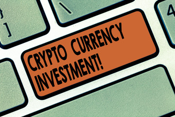 Handwriting text writing Crypto Currency Investment. Concept meaning will become a longterm trusted...
