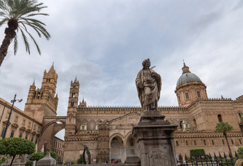 Fototapeta na wymiar Palermo Cathedral (Metropolitan Cathedral of the Assumption of Virgin Mary) in Palermo, Sicily, Italy