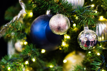 christmas ball on tree