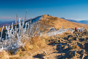 Autumn landscape in Bieszczady Mountains, south east Poland