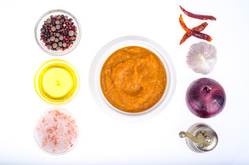 Vegetable paste, caviar from chopped vegetables