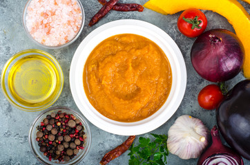 Vegetable paste, caviar from chopped vegetables