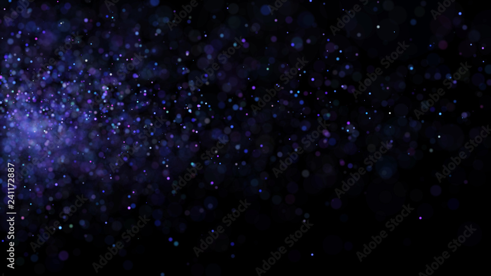 Poster dust particles. abstract background of particles. 3d rendering. dots background. futuristic digital 
