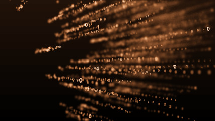 Digital background matrix. 3d rendering. Binary code. Programming. Web Developer. Digital code...