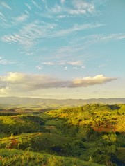 sunset in the mountains