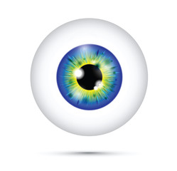 blue realistic eyeball