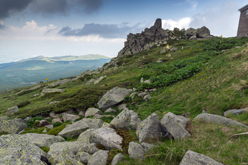 Fototapeta na wymiar Landscape of Vitosha Mountain from Cherni Vrah Peak, Sofia City Region, Bulgaria