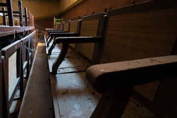 Old seats of an old cinema