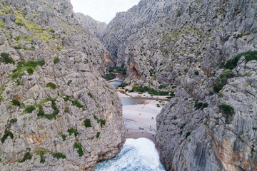 Torrent de Pareis - deepest canyon of Mallorca island, Spain