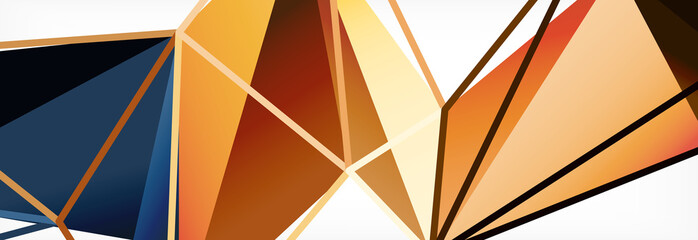 Vector colorful geometric triangle background, crystal banner design