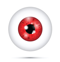 red realistic eyeball