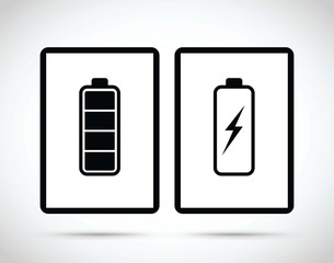 Tablet battery charging icon