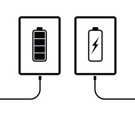 Tablet battery charging icon