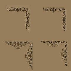 Swirl floral design set