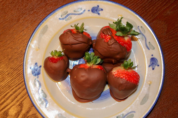 strawberry covered in chocolate