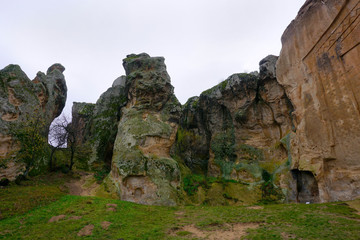The Phrygian King Midas monument named Yazilikaya at Eskişehir, Turkey                             
