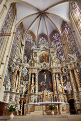 Obraz premium Main altar of St. Mary's Cathedral in Erfurt, Thuringia