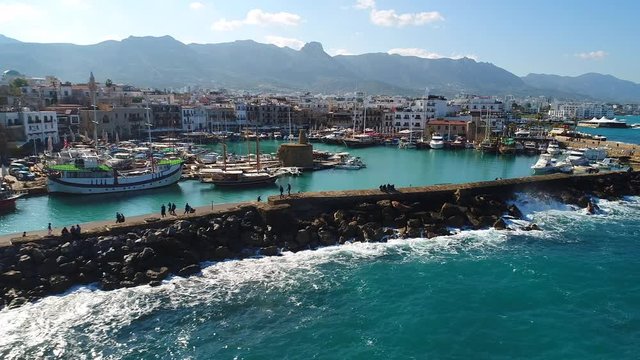 Kyrenia Antique Old Harbour , Girne, KKTC, TRNC,North Cyprus, Sea,Harbour ,Ship,