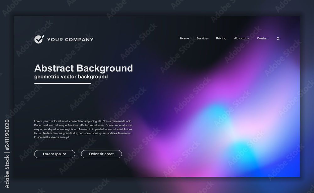 Poster trendy abstract liquid background for your landing page design. minimal background for for website d