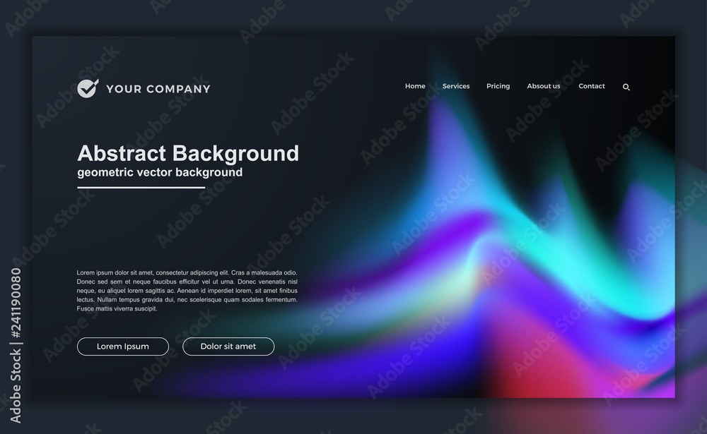 Poster trendy abstract liquid background for your landing page design. minimal background for for website d