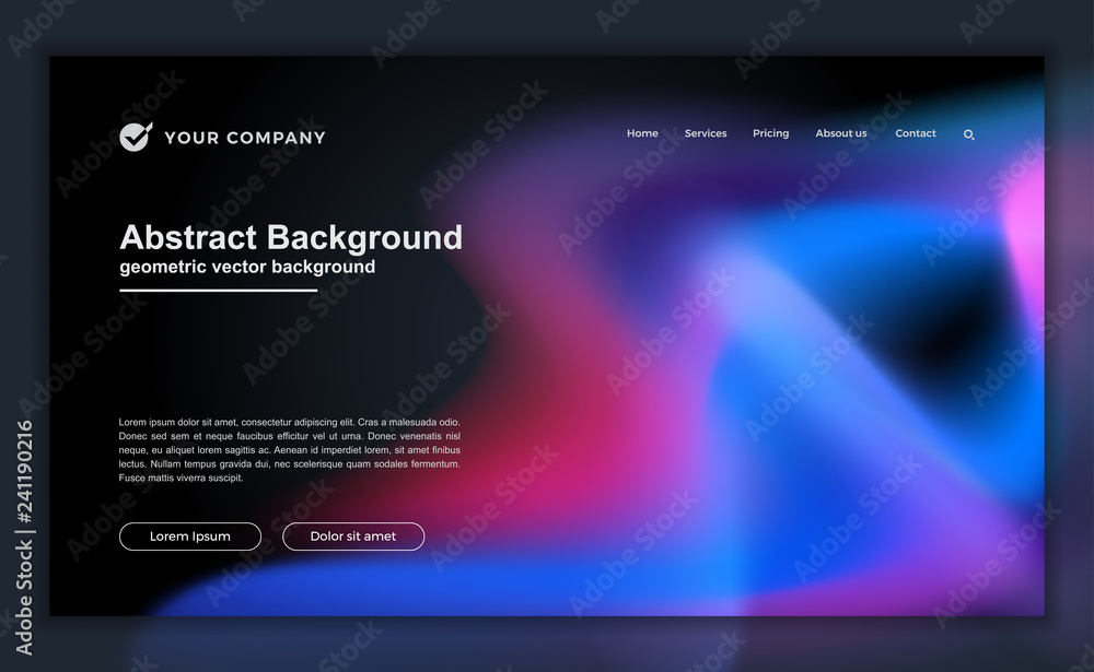 Poster trendy abstract liquid background for your landing page design. minimal background for for website d