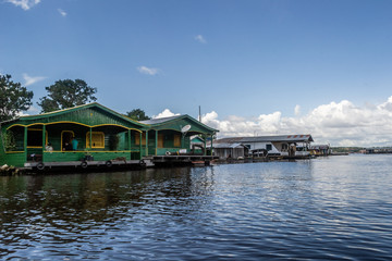 Obraz premium Cities of Brazil - Manaus, Amazonia - Lago do Catalao Community