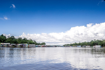 Obraz premium Cities of Brazil - Manaus, Amazonia - Lago do Catalao Community
