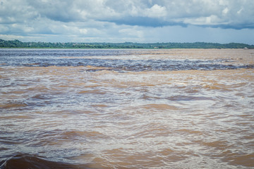 Cities of Brazil - Manaus, Amazonas - Encontro das Águas dos rios Negro e Solimoes