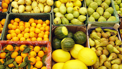 Fruit for sale.Fresh fruit on the market.
