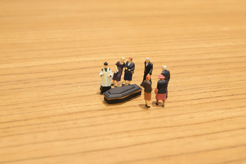 a mini figure people and mourning concept