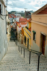 Fototapeta na wymiar Pedestrian Street - Lisbon - Portugal