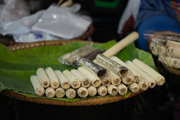 Rice in bamboo sticks